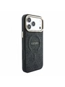 Guess Guess PU Leather 4G Gold Frame Embossed MagSafe Zadní Kryt pro iPhone 18 Pro Black