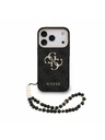 Guess Guess PU 4G Metal Logo Strap Zadní Kryt pro iPhone 18 Pro Black