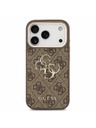 Guess Guess PU 4G Metal Logo Strap Zadní Kryt pro iPhone 18 Pro Brown