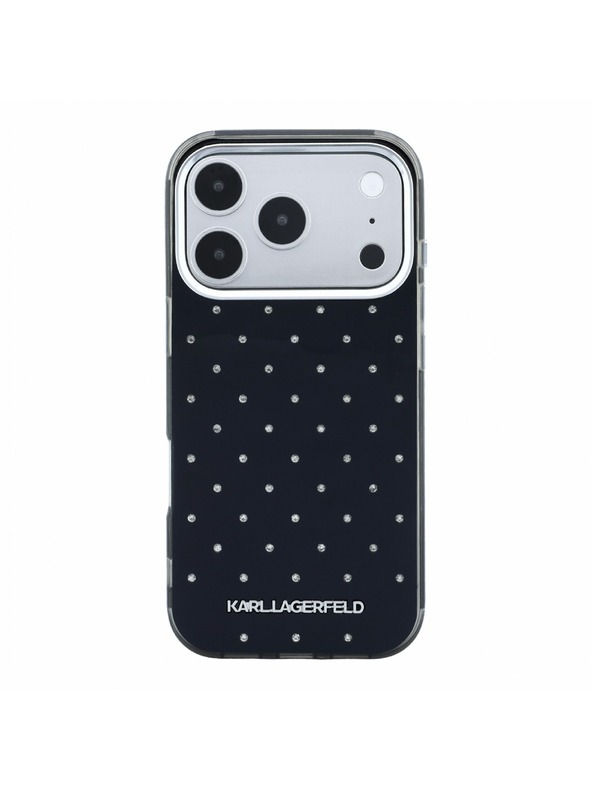 Karl Lagerfeld Karl Lagerfeld IML Rhinestones Allover Magsafe Zadní Kryt pro iPhone 18 Pro Black