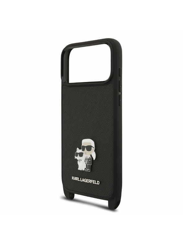 Karl Lagerfeld Karl Lagerfeld Saffiano Crossbody Popruh Karl and Choupette Kryt pro iPhone 18 Pro Black