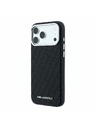 Karl Lagerfeld Karl Lagerfeld PU Grained Allover Semi Wrap Magsafe Zadní Kryt pro iPhone 18 Pro Black