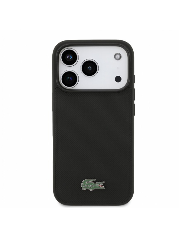 Lacoste Lacoste PVC Iconic Petit Pique Metal Logo MagSafe Zadní Kryt pro iPhone 18 Pro Black