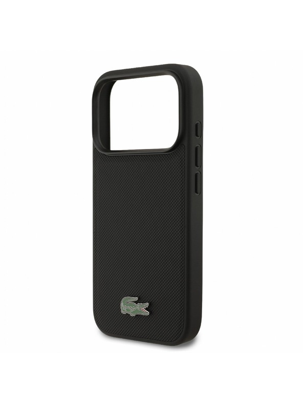 Lacoste Lacoste PVC Iconic Petit Pique Metal Logo MagSafe Zadní Kryt pro iPhone 18 Pro Black