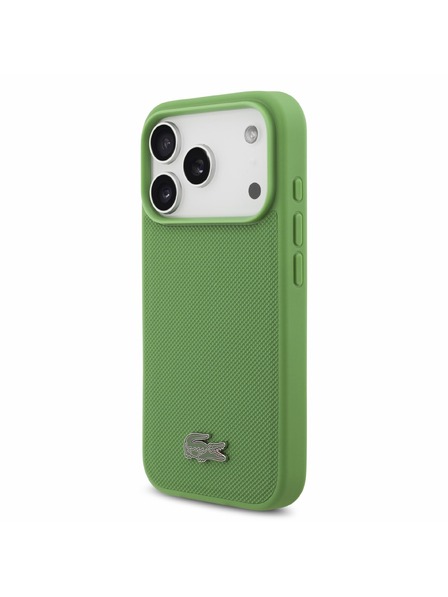 Lacoste Lacoste PVC Iconic Petit Pique Metal Logo MagSafe Zadní Kryt pro iPhone 18 Pro Estragon