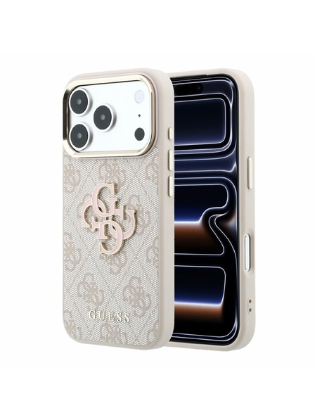 Guess Guess PU 4G Resin Metal Logo Zadní Kryt pro iPhone 18 Pro Max Pink