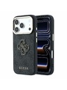 Guess Guess PU 4G Resin Metal Logo Zadní Kryt pro iPhone 18 Pro Max Black