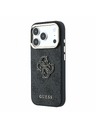 Guess Guess PU 4G Resin Metal Logo Zadní Kryt pro iPhone 18 Pro Max Black
