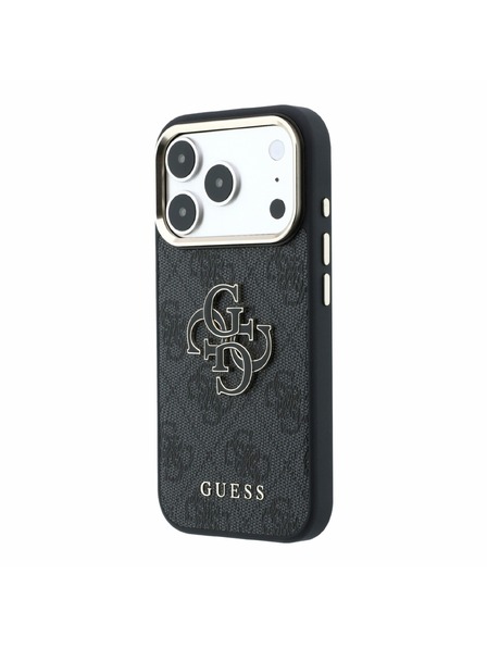Guess Guess PU 4G Resin Metal Logo Zadní Kryt pro iPhone 18 Pro Max Black