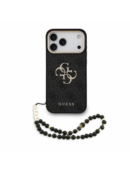 Guess Guess PU 4G Metal Logo Strap Zadní Kryt pro iPhone 18 Pro Max Black