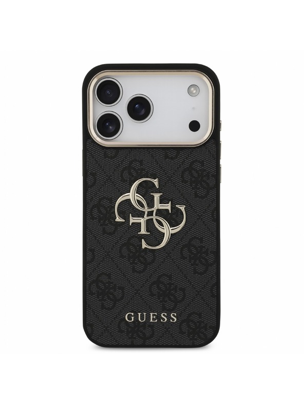 Guess Guess PU 4G Metal Logo Strap Zadní Kryt pro iPhone 18 Pro Max Black