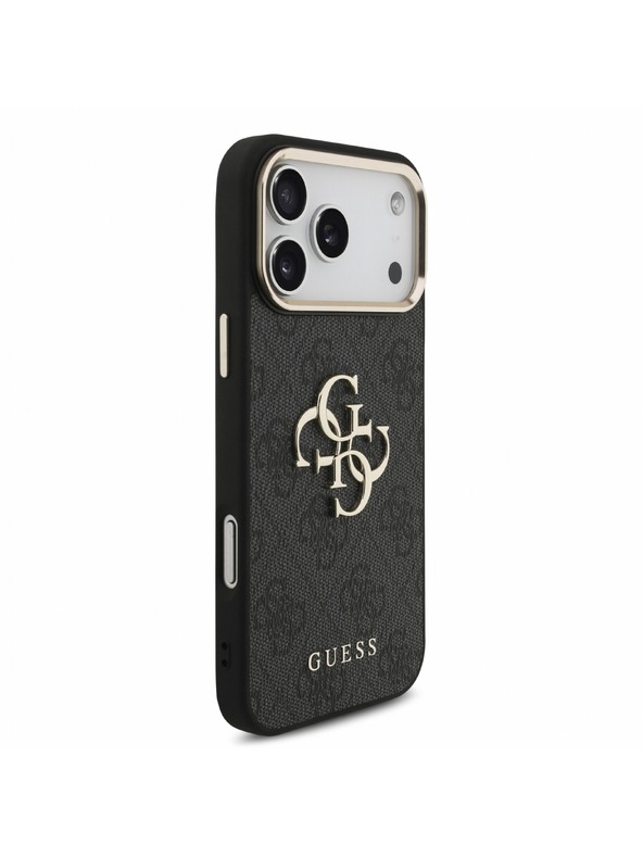 Guess Guess PU 4G Metal Logo Strap Zadní Kryt pro iPhone 18 Pro Max Black