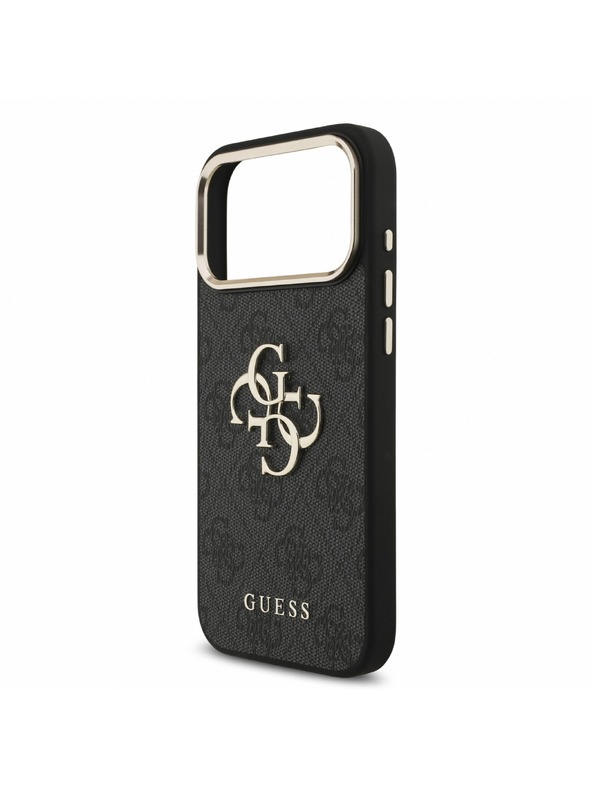 Guess Guess PU 4G Metal Logo Strap Zadní Kryt pro iPhone 18 Pro Max Black