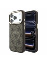 Guess Guess PU Leather 4G Gold Frame Embossed MagSafe Zadní Kryt pro iPhone 18 Pro Max Brown
