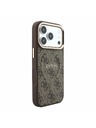 Guess Guess PU Leather 4G Gold Frame Embossed MagSafe Zadní Kryt pro iPhone 18 Pro Max Brown