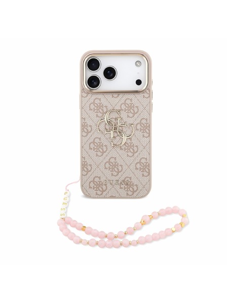 Guess Guess PU 4G Metal Logo Strap Zadní Kryt pro iPhone 18 Pro Max Pink