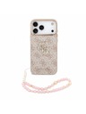 Guess Guess PU 4G Metal Logo Strap Zadní Kryt pro iPhone 18 Pro Max Pink