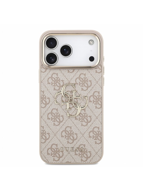 Guess Guess PU 4G Metal Logo Strap Zadní Kryt pro iPhone 18 Pro Max Pink