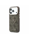Guess Guess PU 4G Resin Metal Logo Zadní Kryt pro iPhone 18 Pro Max Brown