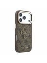 Guess Guess PU 4G Resin Metal Logo Zadní Kryt pro iPhone 18 Pro Max Brown