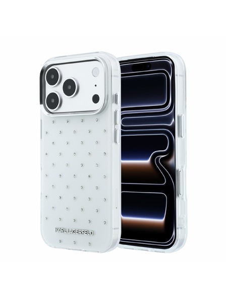Karl Lagerfeld Karl Lagerfeld IML Rhinestones Allover Magsafe Zadní Kryt pro iPhone 18 Pro Max White