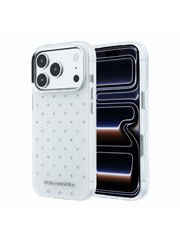 Karl Lagerfeld Karl Lagerfeld IML Rhinestones Allover Magsafe Zadní Kryt pro iPhone 18 Pro Max White