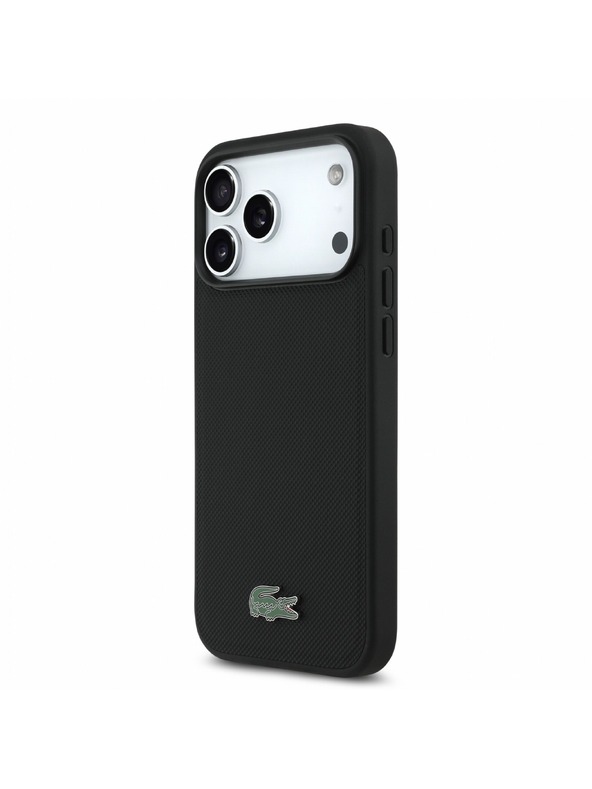 Lacoste Lacoste PVC Iconic Petit Pique Metal Logo MagSafe Zadní Kryt pro iPhone 18 Pro Max Black