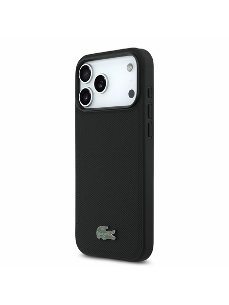 Lacoste Lacoste PVC Iconic Petit Pique Metal Logo MagSafe Zadní Kryt pro iPhone 18 Pro Max Black