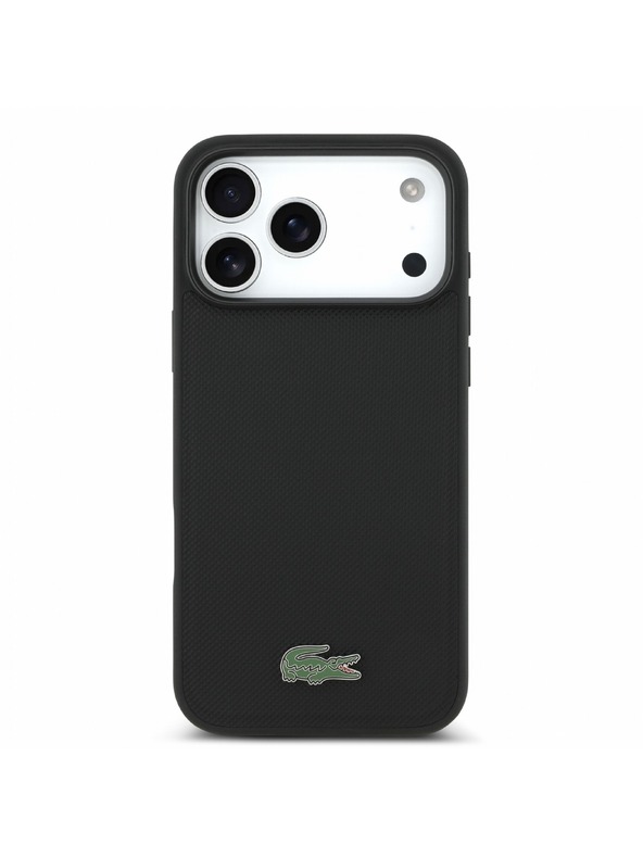 Lacoste Lacoste PVC Iconic Petit Pique Metal Logo MagSafe Zadní Kryt pro iPhone 18 Pro Max Black