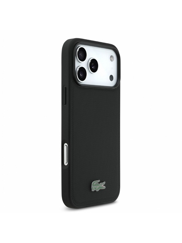 Lacoste Lacoste PVC Iconic Petit Pique Metal Logo MagSafe Zadní Kryt pro iPhone 18 Pro Max Black