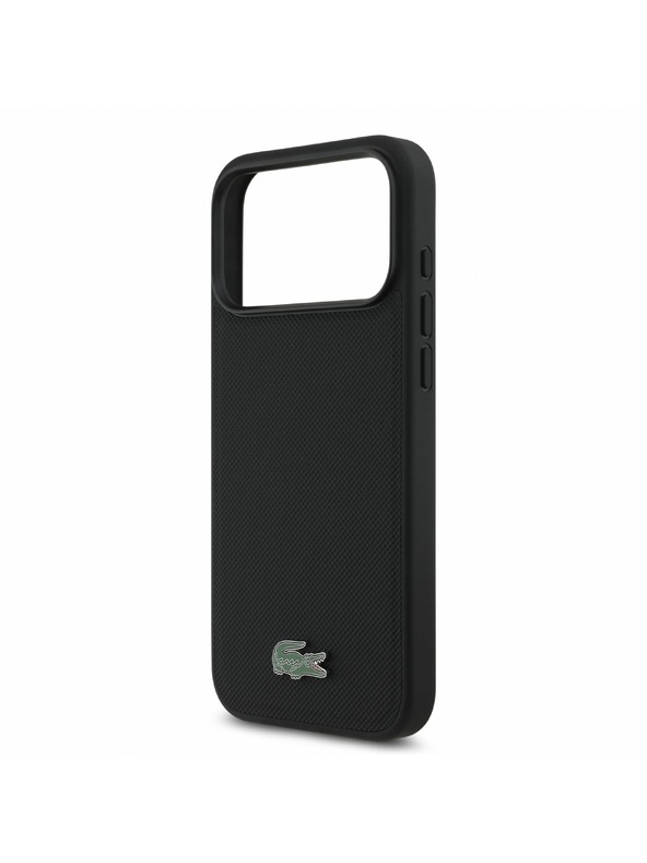 Lacoste Lacoste PVC Iconic Petit Pique Metal Logo MagSafe Zadní Kryt pro iPhone 18 Pro Max Black