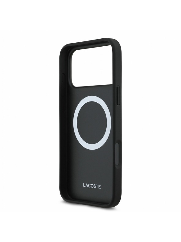 Lacoste Lacoste PVC Iconic Petit Pique Metal Logo MagSafe Zadní Kryt pro iPhone 18 Pro Max Black