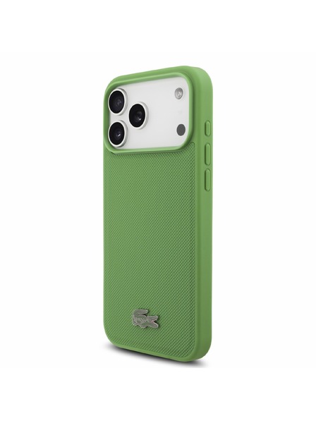 Lacoste Lacoste PVC Iconic Petit Pique Metal Logo MagSafe Zadní Kryt pro iPhone 18 Pro Max Estragon