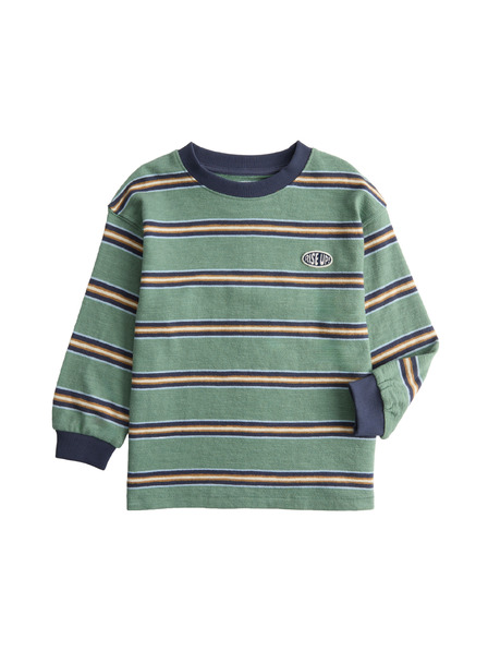 Marks & Spencer Pruhovaný top s texturou, z čisté bavlny (2–8 let) Marks & Spencer zelená