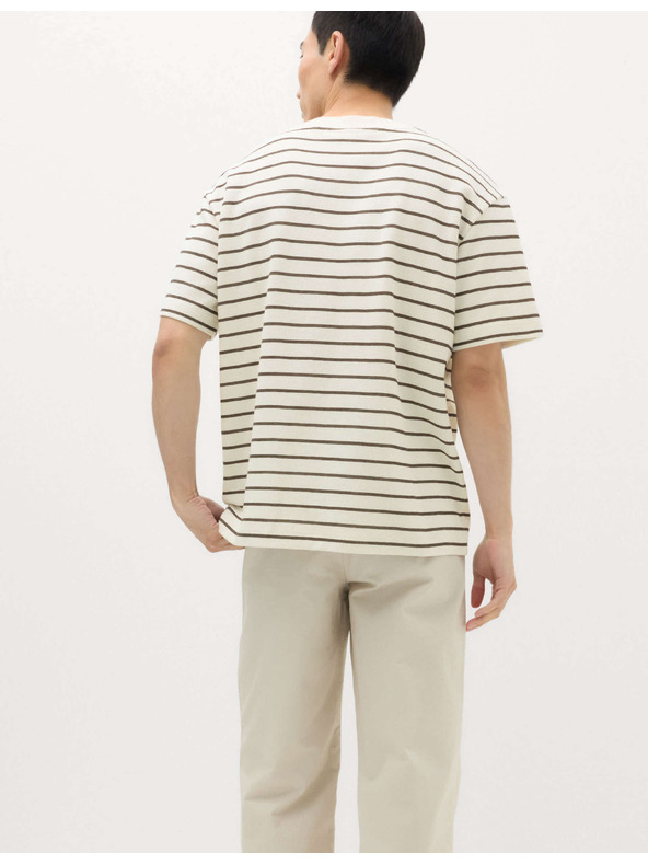 Marks & Spencer Tričko Breton s texturou a vysokým podílem bavlny Marks & Spencer hnědá