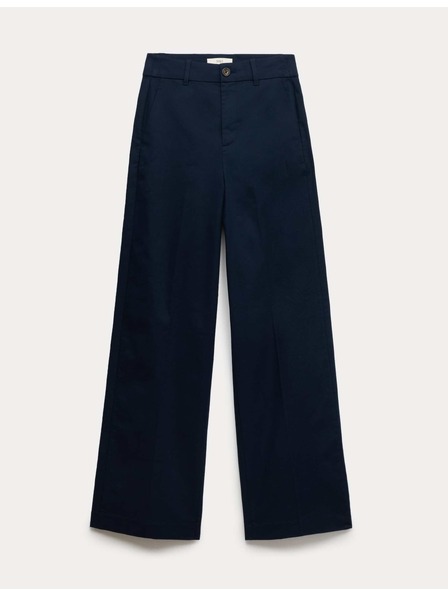 Marks & Spencer Chino kalhoty se širokými nohavicemi a vysokým podílem bavlny Marks & Spencer námořnická modrá