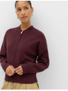 Marks & Spencer Pletený kardigan ve stylu bomber na zip Marks & Spencer červená