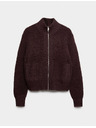 Marks & Spencer Kardigan Bomber se stojáčkem buklé a vlnou Marks & Spencer hnědá