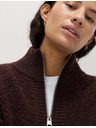 Marks & Spencer Kardigan Bomber se stojáčkem buklé a vlnou Marks & Spencer hnědá