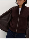 Marks & Spencer Kardigan Bomber se stojáčkem buklé a vlnou Marks & Spencer hnědá