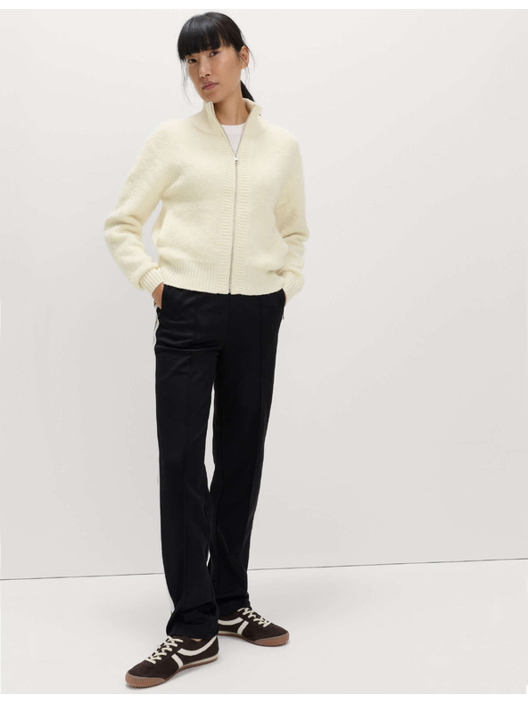 Marks & Spencer Kardigan Bomber se stojáčkem buklé a vlnou Marks & Spencer smetanová