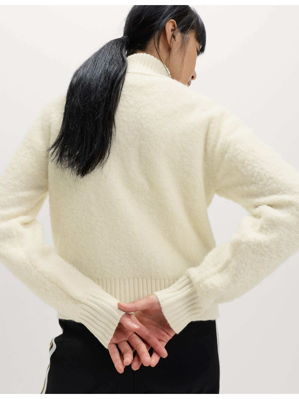 Marks & Spencer Kardigan Bomber se stojáčkem buklé a vlnou Marks & Spencer smetanová