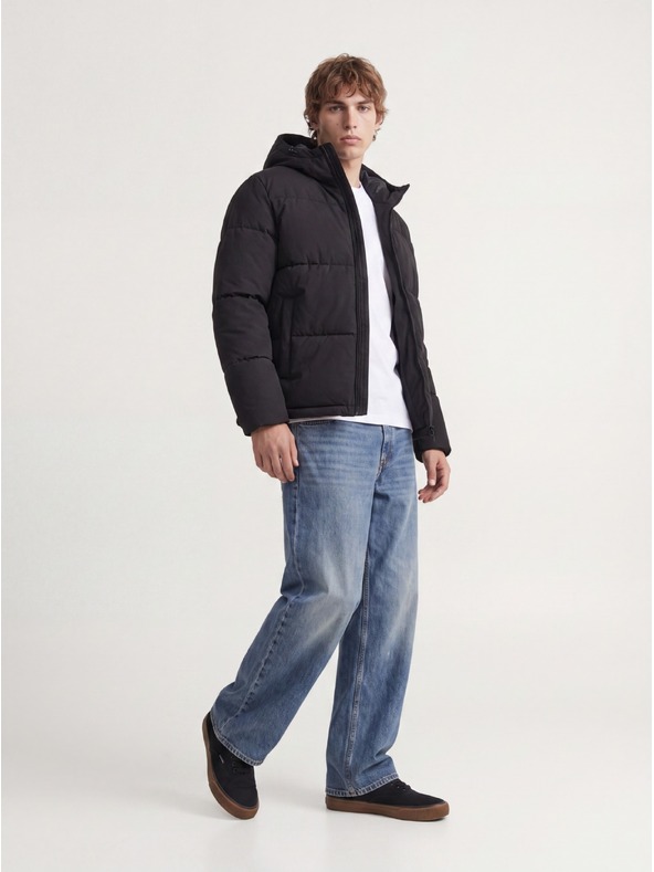 Jack & Jones JJGALAXY zimní pánská prošívaná bunda black