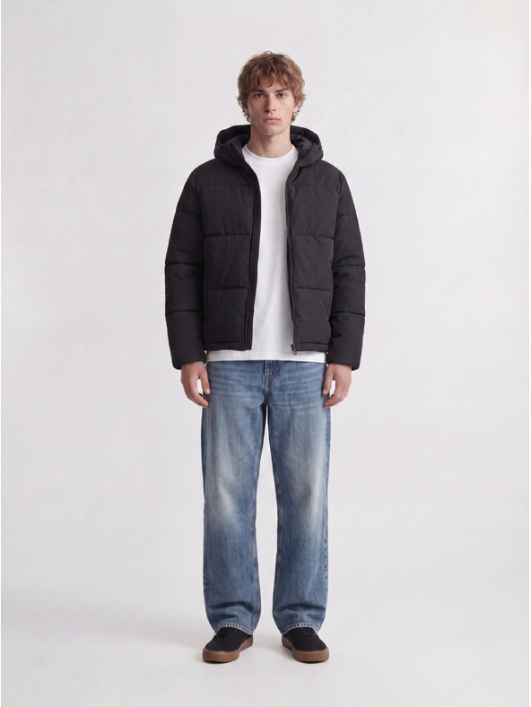 Jack & Jones JJGALAXY zimní pánská prošívaná bunda black