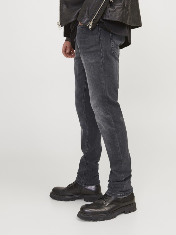 Jack & Jones JJIGLENN pánské černé slim fit džíny