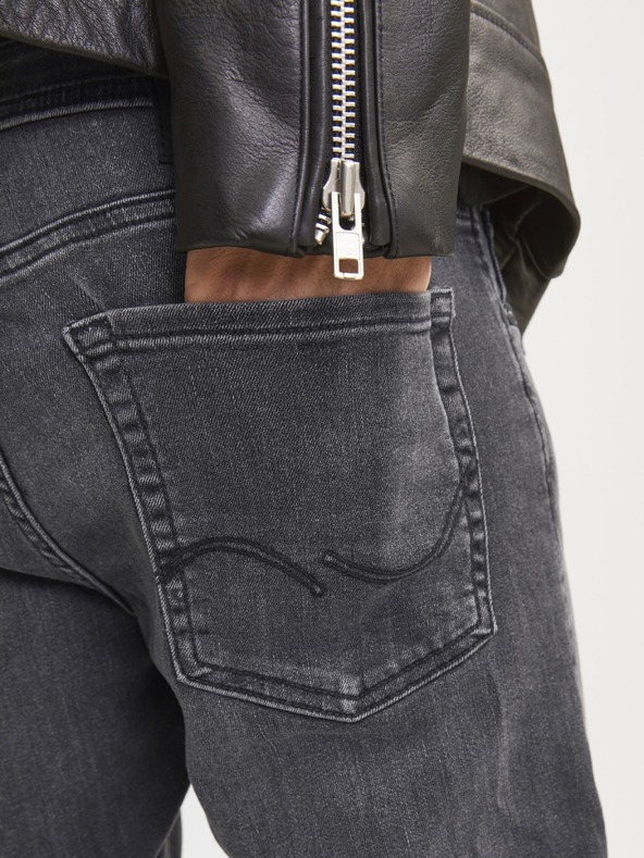 Jack & Jones JJIGLENN pánské černé slim fit džíny