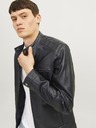 Jack & Jones JJEDYLAN černá pánská koženková bunda