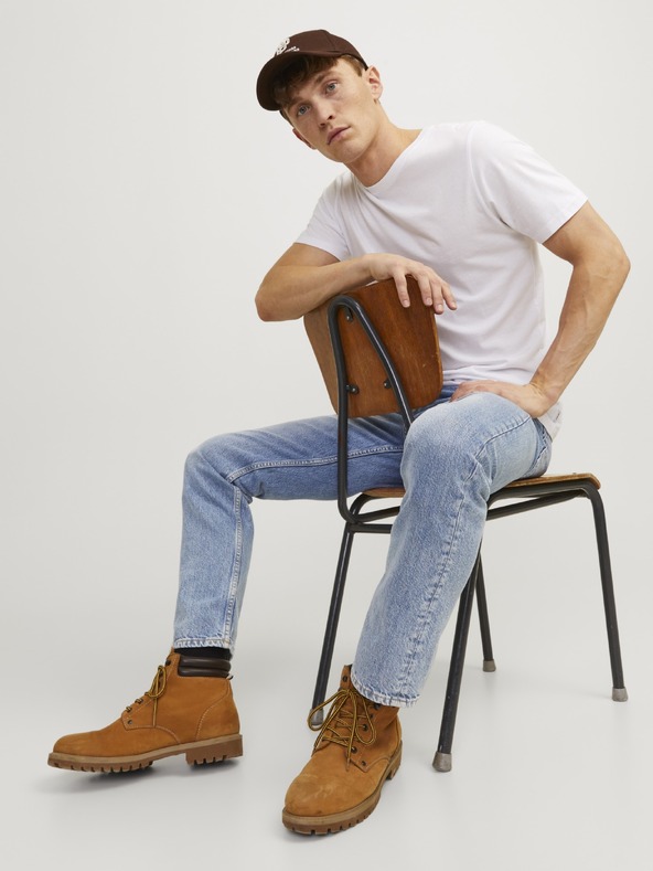 Jack & Jones JJICHRIS pánské modré loosefit džíny