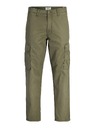 Jack & Jones Pánské cargo kalhoty olive night