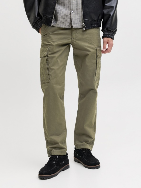 Jack & Jones Pánské cargo kalhoty olive night